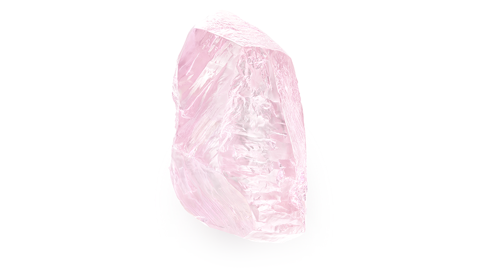 Surowy różowy diament Niżyński o masie 27.85ct