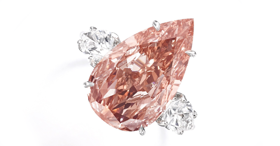 Diament 5.04ct Fancy Vivid Orange Pink (via Sotheby's)